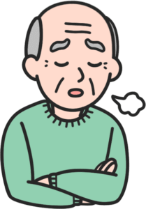 困るおじいさん